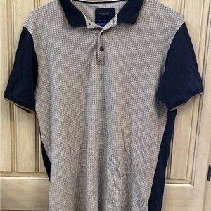 Denim & Flower Ricky Singh Houndstooth Print Polo Shirt Small